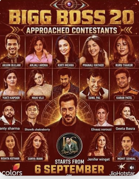 Original OTTClock editorial artwork for Bigg Boss 20 poster