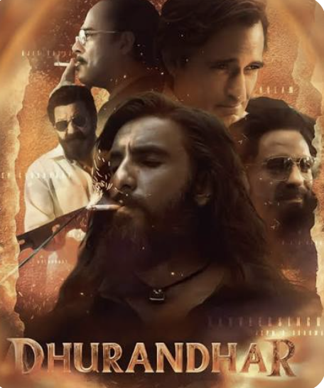 Original OTTClock editorial artwork for Dhurandhar poster