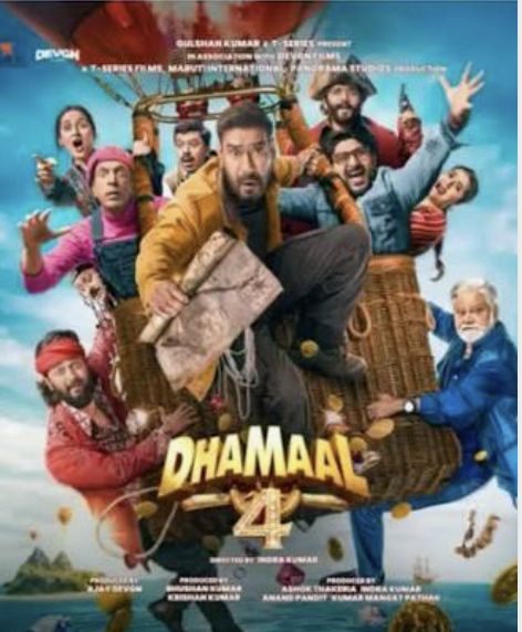 Original OTTClock editorial artwork for Dhamaal 4 poster